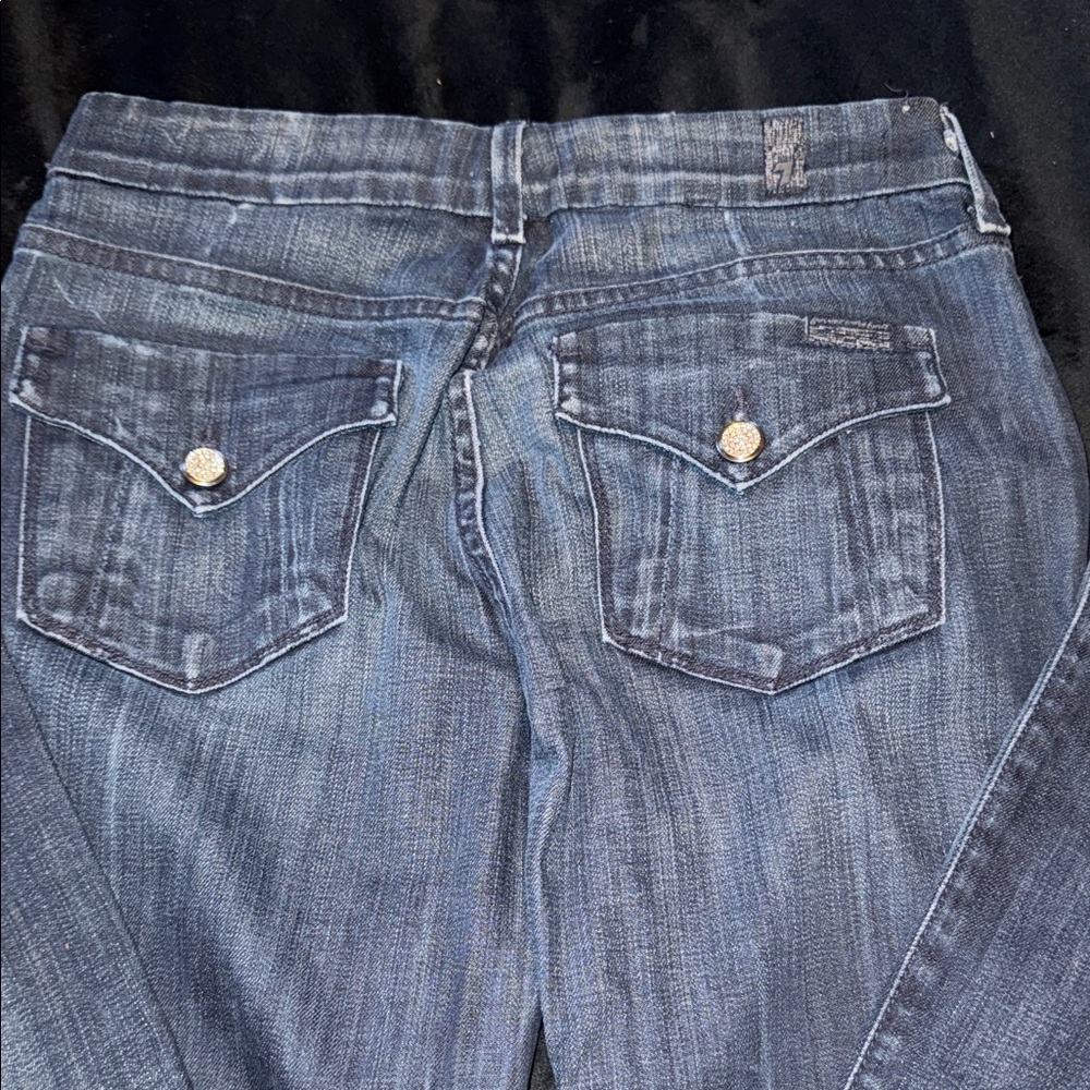 7 For All Mankind Women's Boot Cut Jeans in Faded Blue